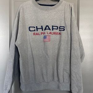Gray chaps sweatshirt